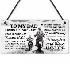 Novelty Motorbike Motorcyle Sign Biker Gift For Dad Fathers Day