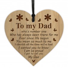 Novelty Gift For Dad For Birthday Christmas Engraved Heart Daddy