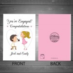 Personalised Congratulations Your Engagement Card Cute Couple