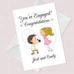 Personalised Congratulations Your Engagement Card Cute Couple