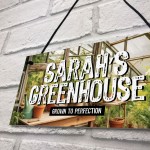 Novelty Greenhouse Sign Shabby Personalised Garden Sign Shed