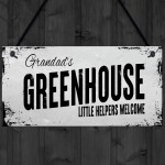 Personalised Greenhouse Sign Shed Sign Gift For Him Her Grandad
