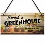 Shabby Greenhouse Sign PERSONALISED Shed Sign Garden Sign