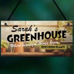 Shabby Greenhouse Sign PERSONALISED Shed Sign Garden Sign