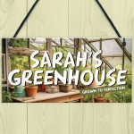 Novelty Greenhouse Sign Garden Sign PERSONALISED Summerhouse
