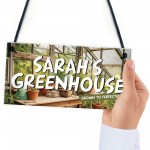 Novelty Greenhouse Sign Garden Sign PERSONALISED Summerhouse