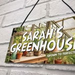 Novelty Greenhouse Sign Garden Sign PERSONALISED Summerhouse