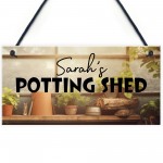 Gift For Gardener Him Her Personalised Potting Shed Sign Garden