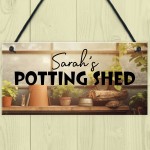 Gift For Gardener Him Her Personalised Potting Shed Sign Garden