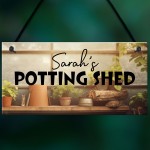 Gift For Gardener Him Her Personalised Potting Shed Sign Garden