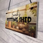 Gift For Gardener Him Her Personalised Potting Shed Sign Garden