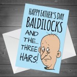Funny Rude Fathers Day Bald Card For Dad From Daughter Son 