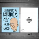 Funny Rude Fathers Day Bald Card For Dad From Daughter Son 