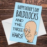 Funny Rude Fathers Day Bald Card For Dad From Daughter Son 