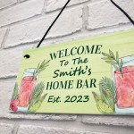 PERSONALISED Home Cocktail Bar Sign Garden Bar Home Bar Pub