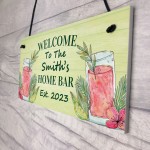 PERSONALISED Home Cocktail Bar Sign Garden Bar Home Bar Pub