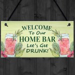 Home Bar Welcome Cocktail Sign Garden Bar Decor Plaques Novelty