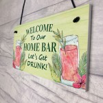 Home Bar Welcome Cocktail Sign Garden Bar Decor Plaques Novelty