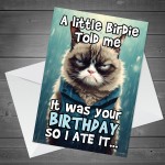 Funny Cat Birthday Card For Friend Men Women Him Her Novelty