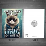 Funny Cat Birthday Card For Friend Men Women Him Her Novelty