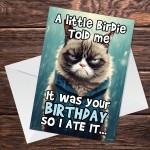 Funny Cat Birthday Card For Friend Men Women Him Her Novelty