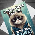 Funny Cat Birthday Card For Friend Men Women Him Her Novelty