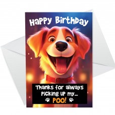 Funny Birthday Card From Dog To Mum Dad Funny Card From The Dog