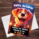 Funny Birthday Card From Dog To Mum Dad Funny Card From The Dog