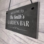 Personalised Shabby Chic Garden Bar Sign For Outside Summerhouse