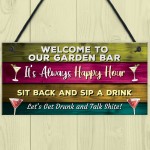 Colourful Welcome Garden Sign Home Bar Garden Signs And Plaques