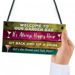 Colourful Welcome Garden Sign Home Bar Garden Signs And Plaques