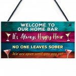 Colourful Bar Sign For Home Bar Garden Signs And Plaques Funny