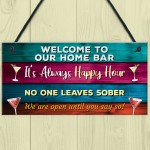 Colourful Bar Sign For Home Bar Garden Signs And Plaques Funny
