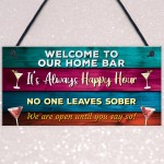 Colourful Bar Sign For Home Bar Garden Signs And Plaques Funny