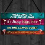 Colourful Bar Sign For Home Bar Garden Signs And Plaques Funny