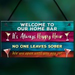 Colourful Bar Sign For Home Bar Garden Signs And Plaques Funny