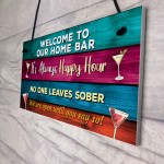 Colourful Bar Sign For Home Bar Garden Signs And Plaques Funny