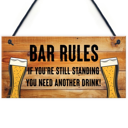 Bar Signs For Home Bar Rules Alcohol Funny Quote Shabby Chic