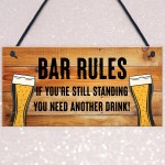 Bar Signs For Home Bar Rules Alcohol Funny Quote Shabby Chic