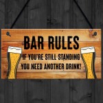 Bar Signs For Home Bar Rules Alcohol Funny Quote Shabby Chic