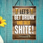 Bar Sign For Home Bar Garden Signs Hanging Sign FUNNY Alcohol