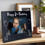 2nd Birthday Gift For Son Brother Grandson Wood Photo Frame