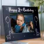 2nd Birthday Gift For Son Brother Grandson Wood Photo Frame