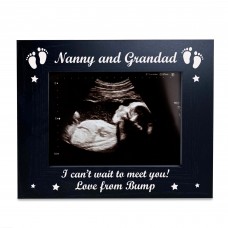 Gift For Nanny And Grandad Wood Photo Frame Gift From Bump Baby