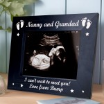 Gift For Nanny And Grandad Wood Photo Frame Gift From Bump Baby