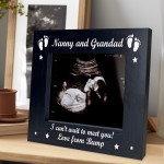 Gift For Nanny And Grandad Wood Photo Frame Gift From Bump Baby