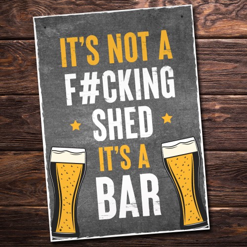 Bar Sign Shed Sign Funny Home Bar Sign Garden Shed Garage