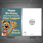 Funny Birthday Card From The Dog Novelty Dog Mum and Dad 