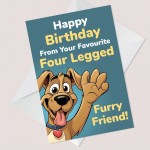 Funny Birthday Card From The Dog Novelty Dog Mum and Dad 