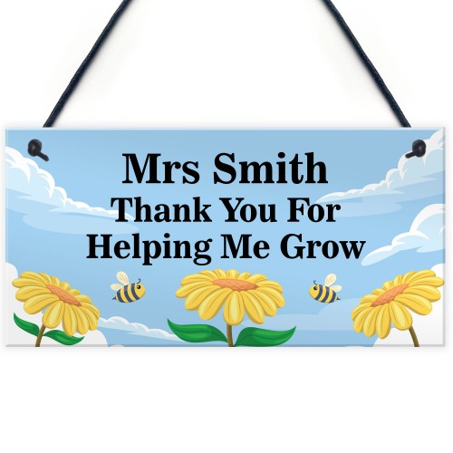 PERSONALISED Teacher Thank You Sign Leaving Gifts For Teacher